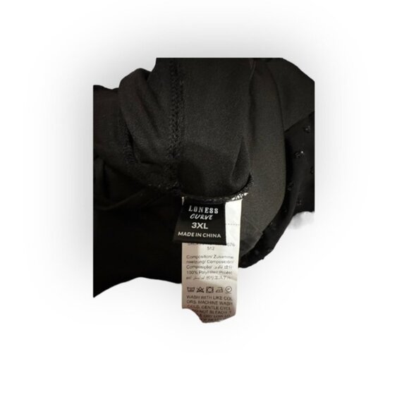 Women’s 3x Flutter Sleeve Wrap Style Body Suit Black - Picture 2 of 7